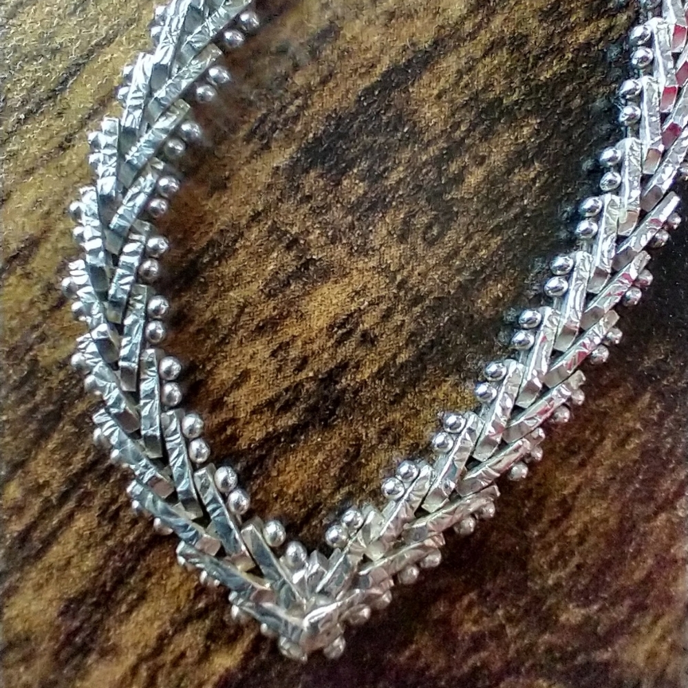 Vintage .925 Italian Silver Necklace - Picture 4 of 6